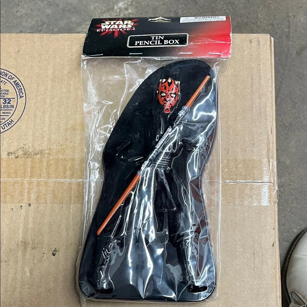 Star Wars Black and Orange Tin Pencil Case